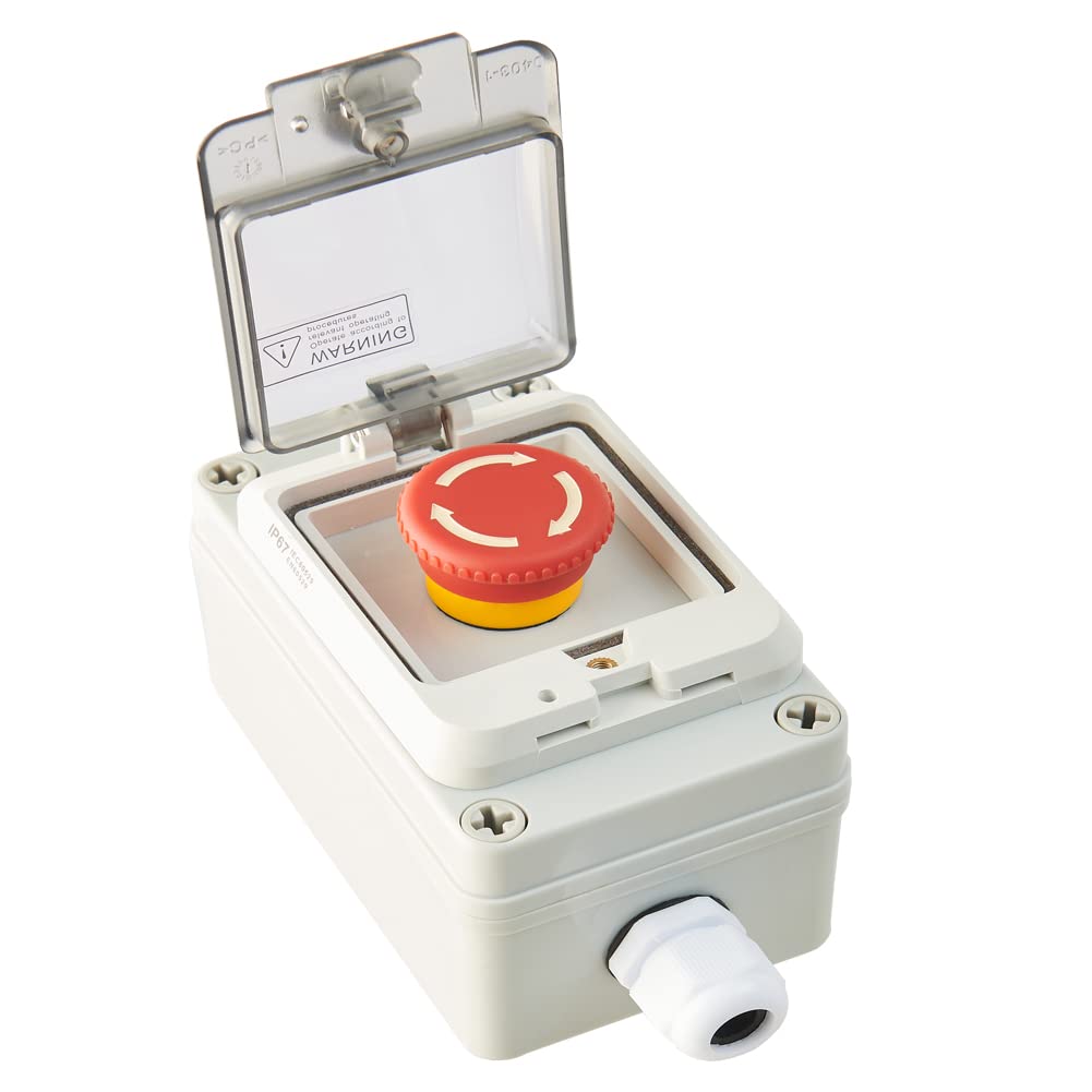 Emergency Stop Button Box for Safety in Various Applications