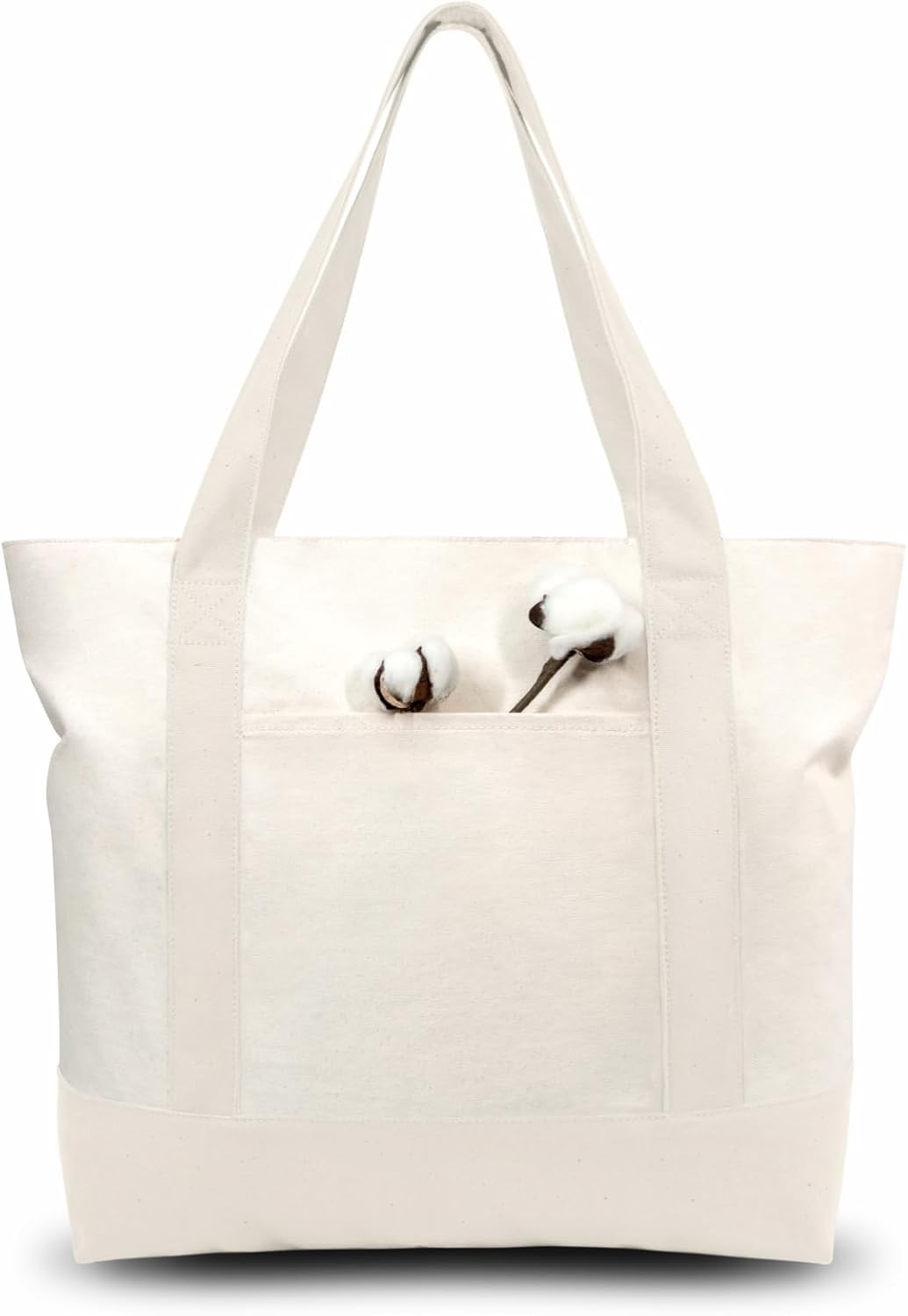TOPDesign 6-Pack Canvas Tote Bags for Grocery and Daily Use