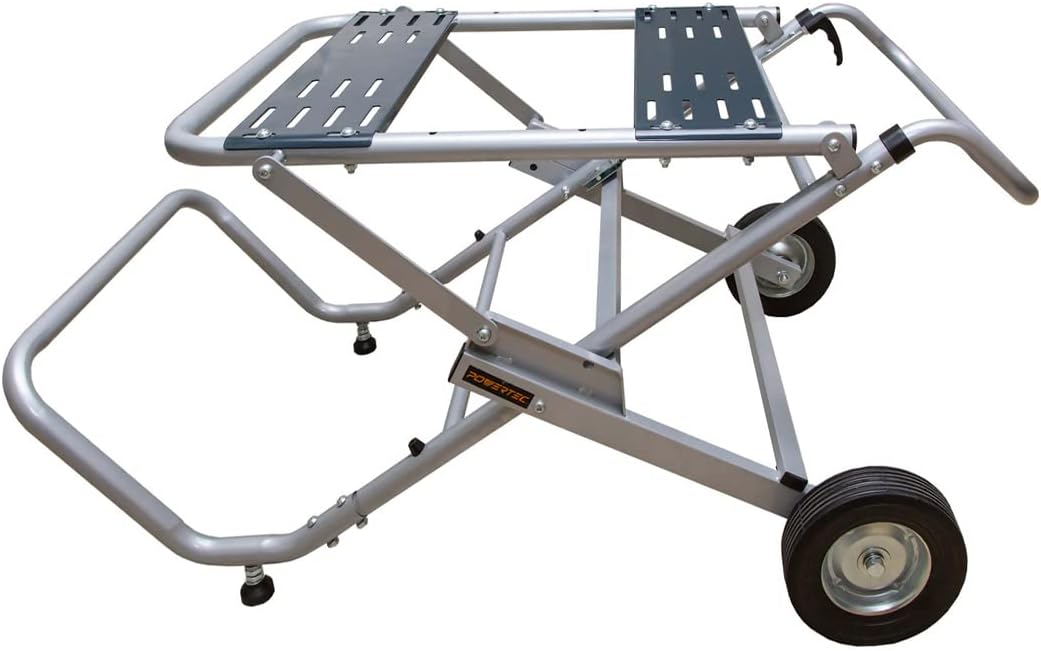 POWERTEC Table Saw Stand with Wheels for Easy Storage and Mobility