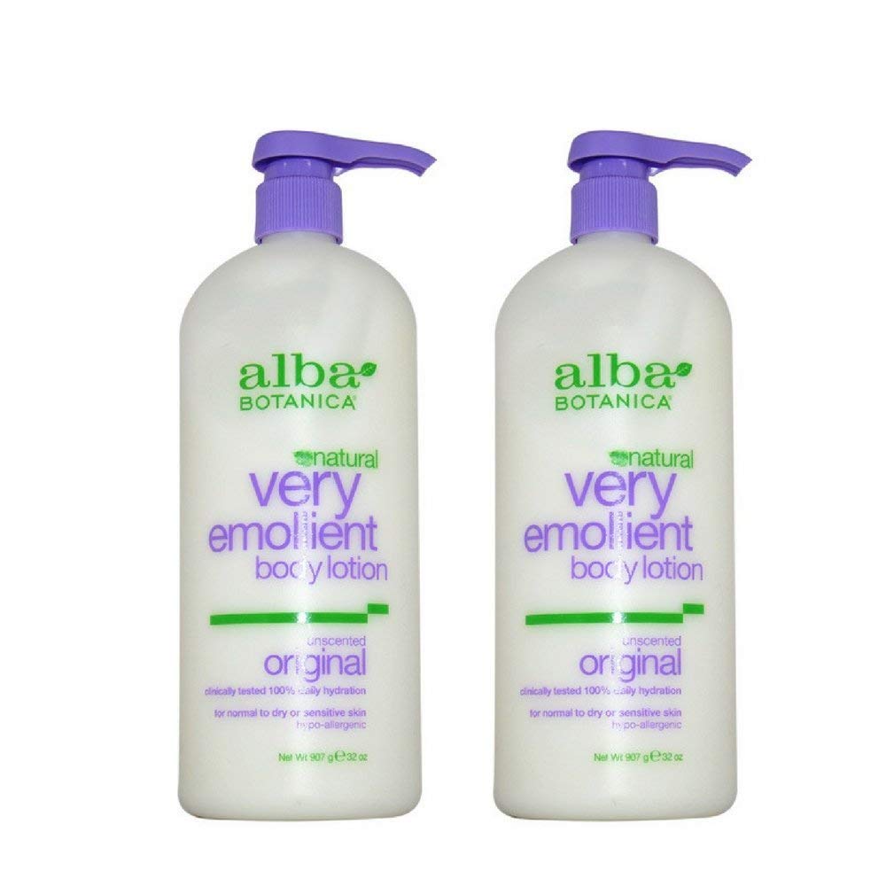 Alba Botanica Very Emollient Body Lotion, Unscented 2-Pack