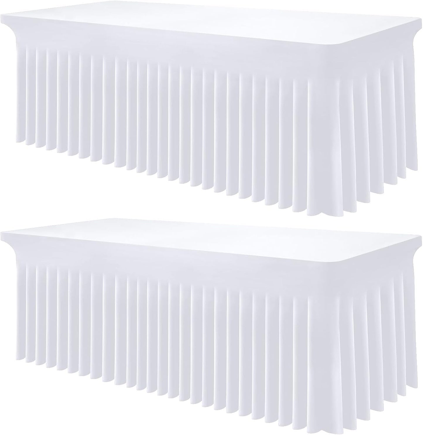 Smiry Spandex Tablecloth 2 Pack for 6FT Rectangle Tables