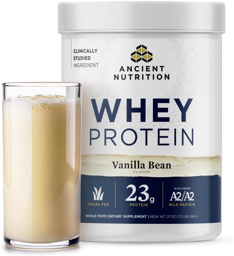 Ancient Nutrition Grass Fed Whey Protein for Optimal Health