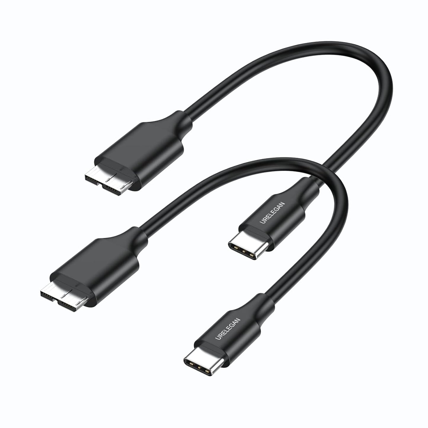 High-Speed Micro B to USB C Cables 2-Pack - MacBook & Android Compatible