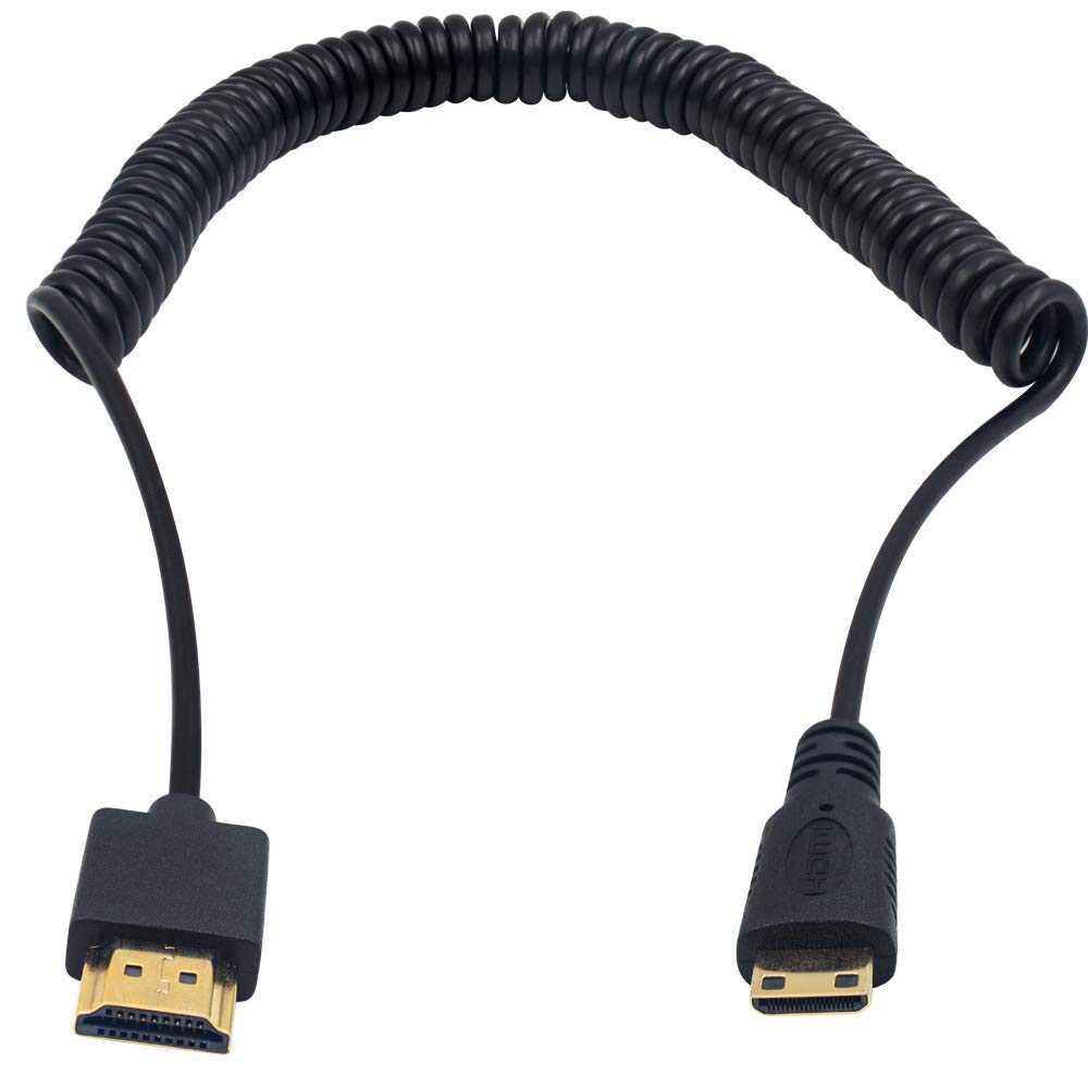 Duttek Coiled HDMI to Mini HDMI Cable - 4K Ultra HD Support