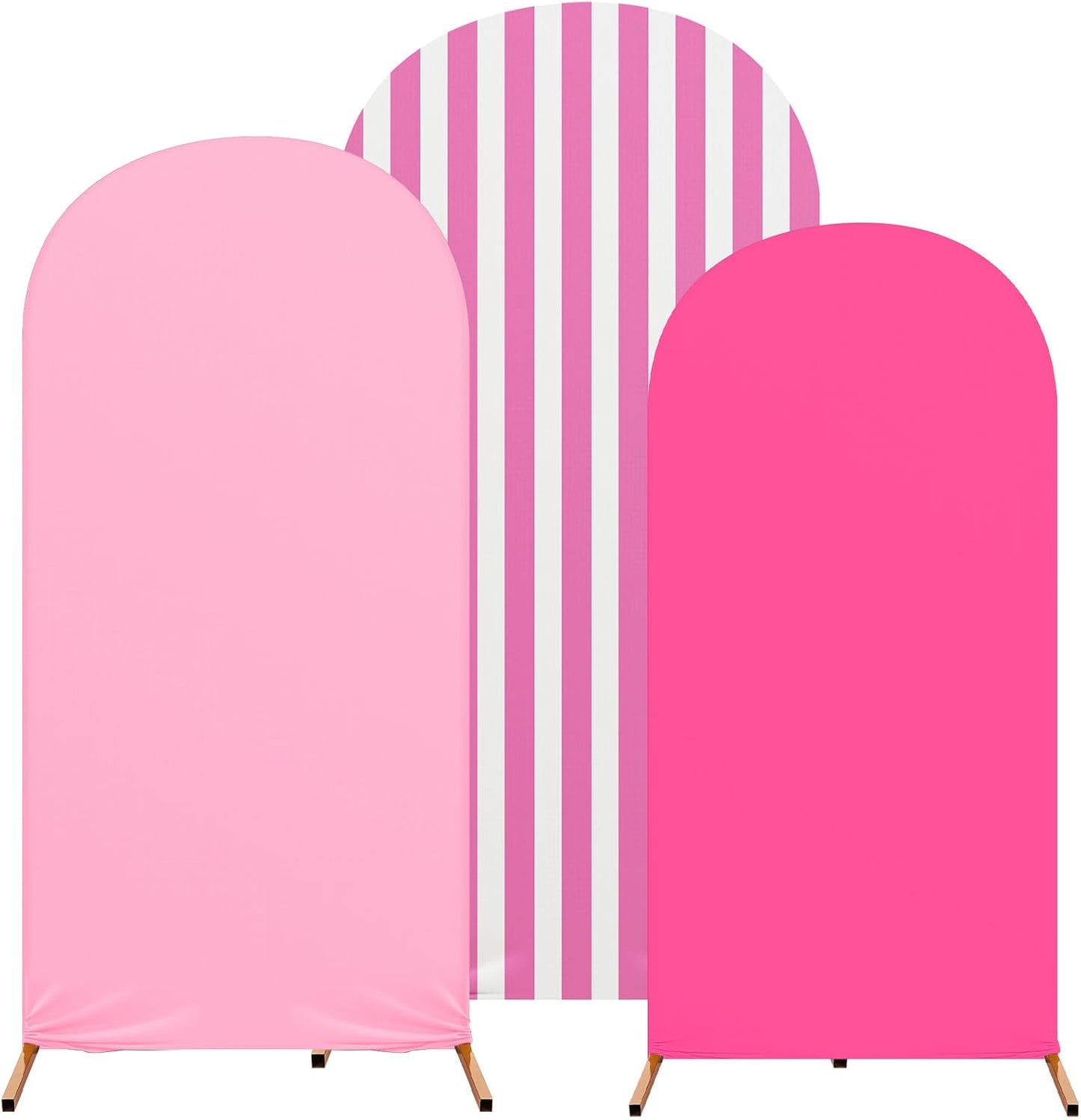 Arch Backdrop Cover Set of 3 for Weddings and Events in Pink