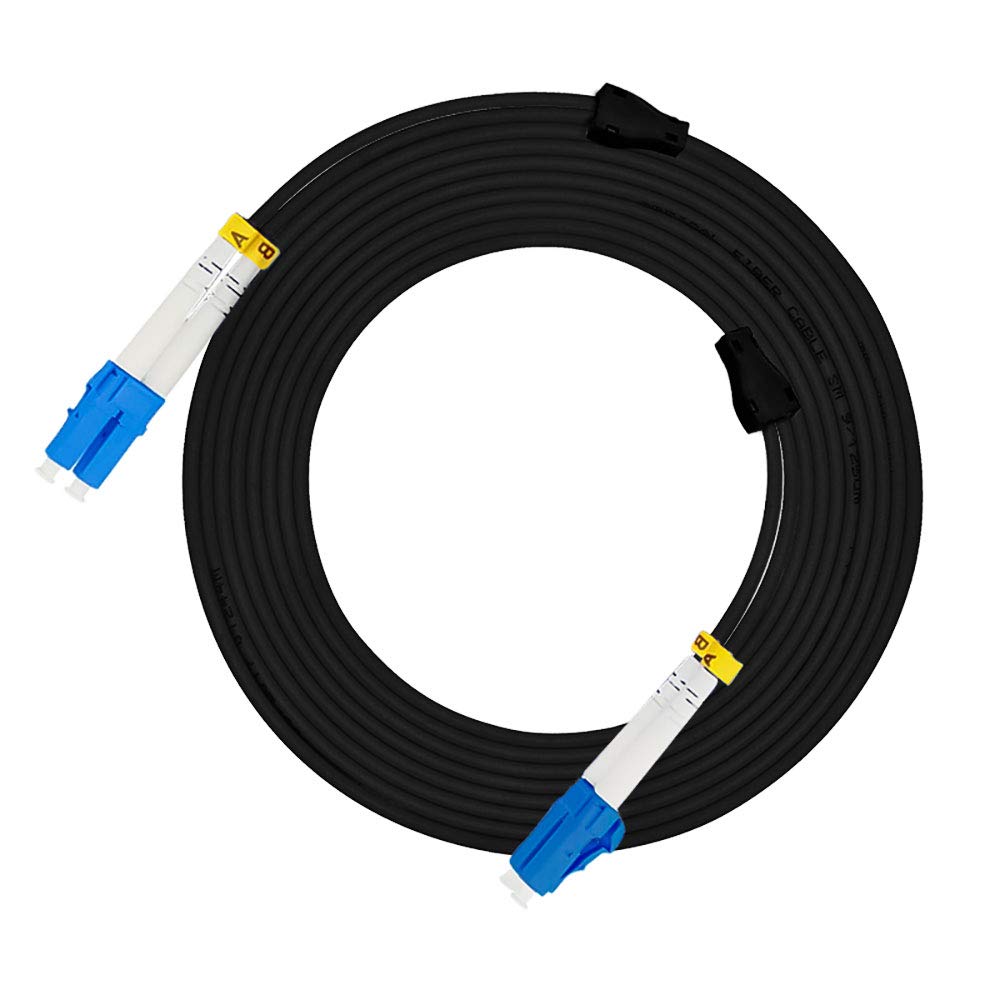 100ft LC to LC Outdoor Armored Duplex Fiber Optic Cable Jumper