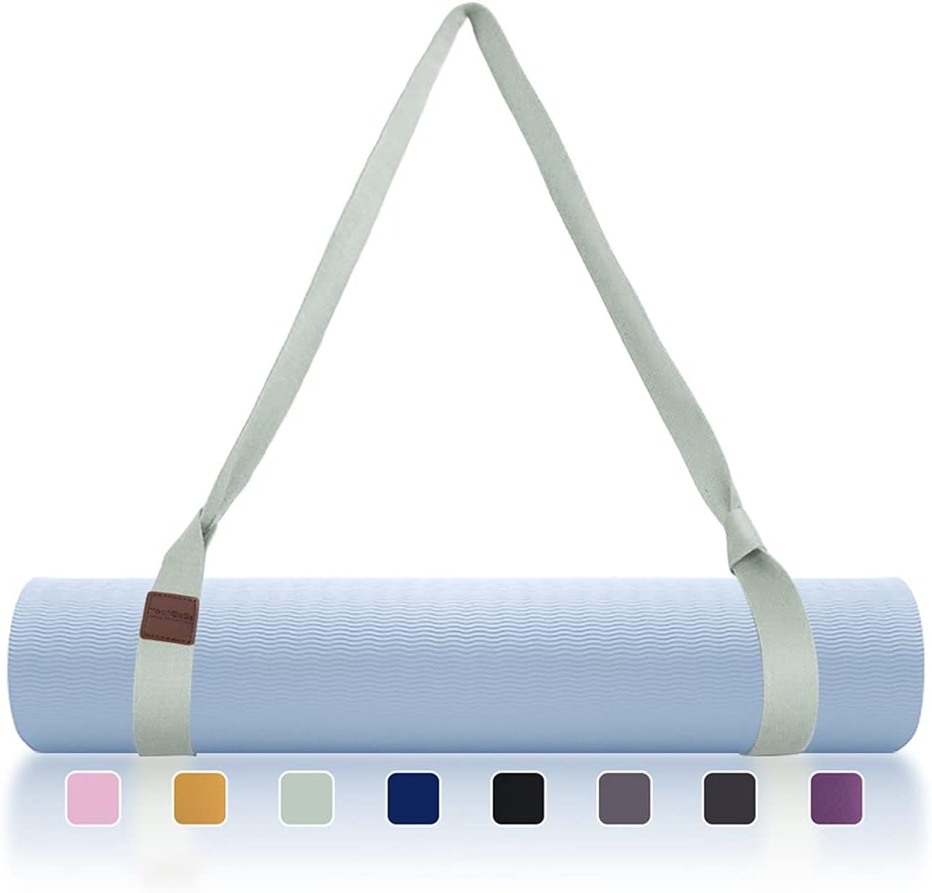 Premium Adjustable Yoga Mat Strap - Macaron Style