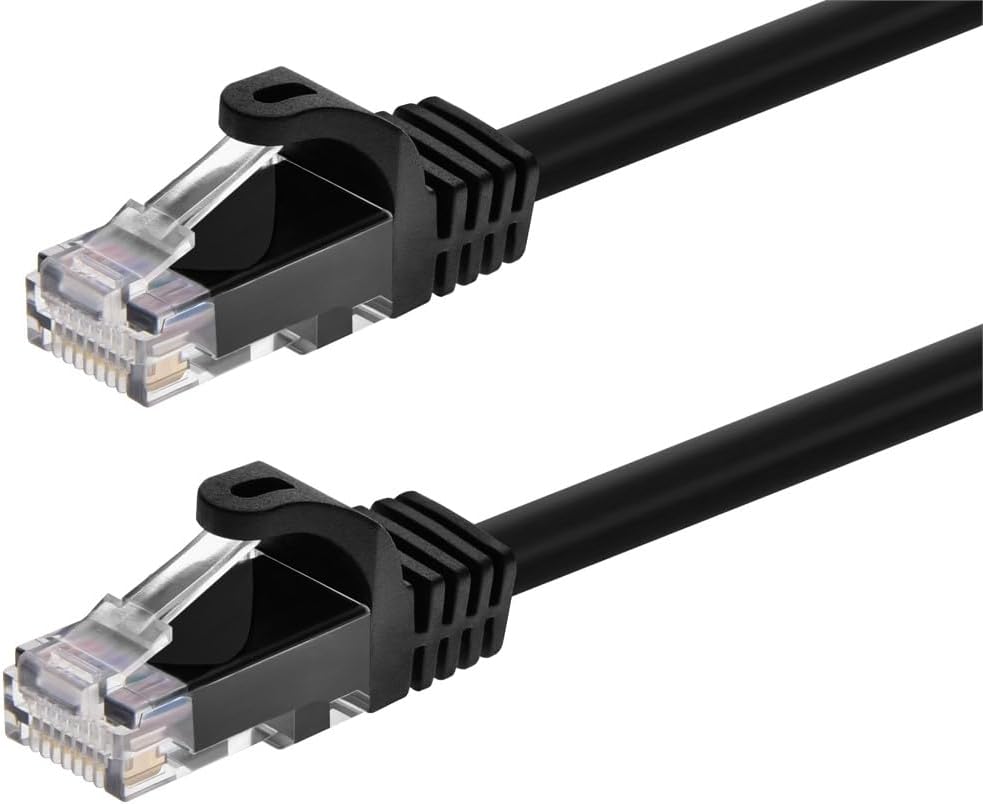 Monoprice 50ft Black Patch Cable - High-Speed Ethernet Connectivity