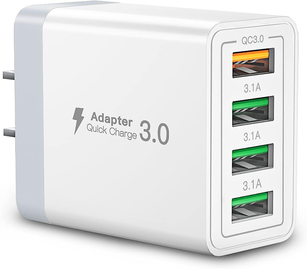 Fast Charge 4-Port USB Wall Charger by Aioneus