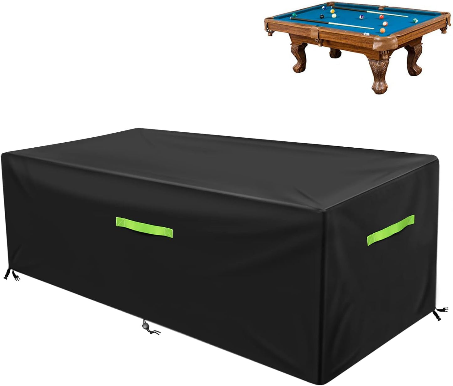 GEMITTO Waterproof Pool Table Cover for 8ft Billiard Tables