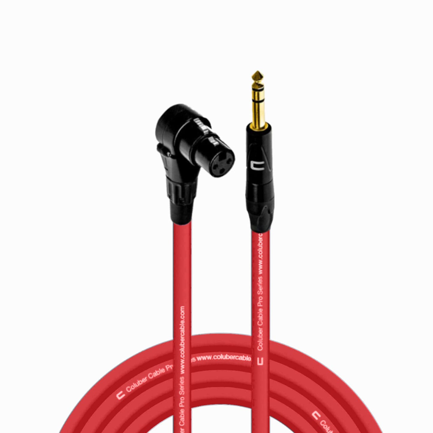 COLUBER CABLE Right Angle XLR Female to 1/4 TRS Male 30 Feet