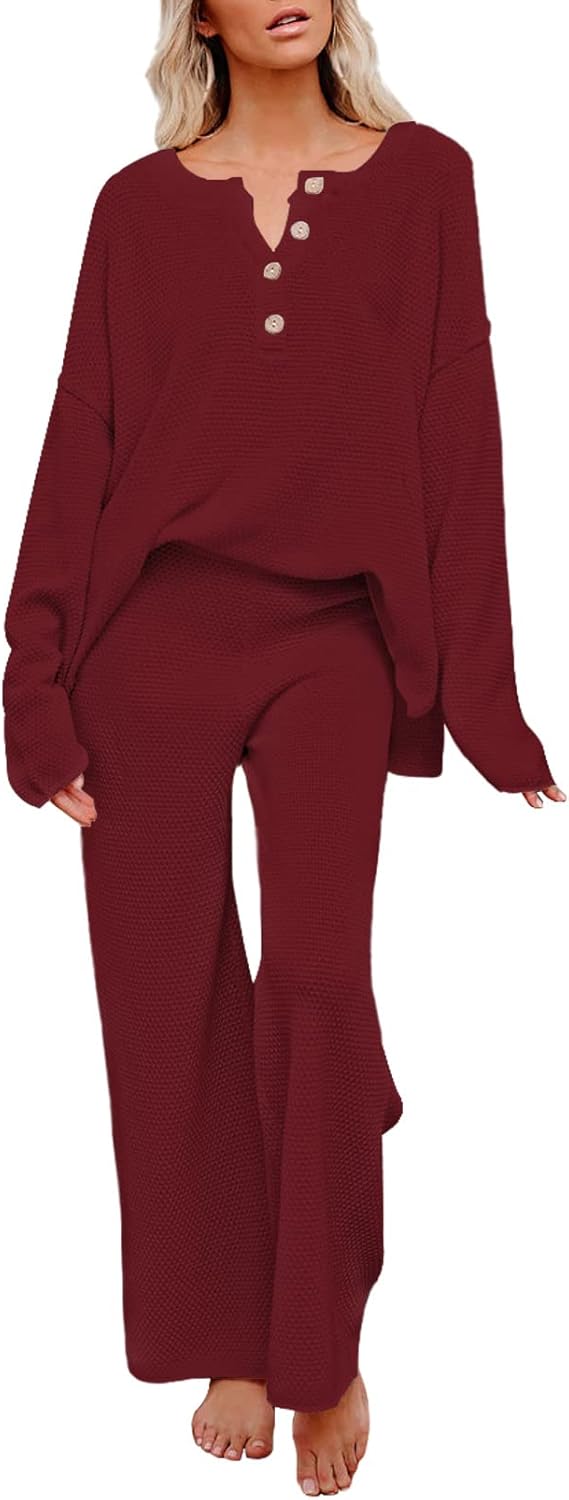 Pink Queen Women's 2 Piece Fall Outfit Lounge Set for Comfort