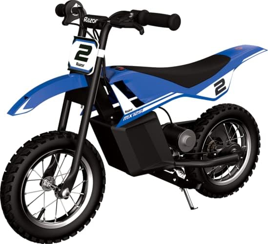 Razor MX125 Dirt Rocket Electric Bike for Kids 7+ - Blue