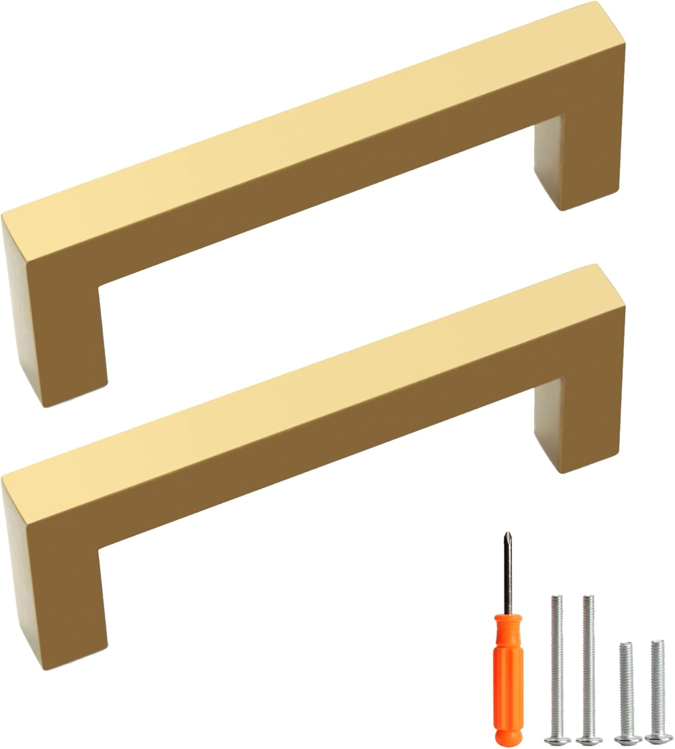 Gold Cabinet Handles Square Drawer Pulls for Stylish Kitchens