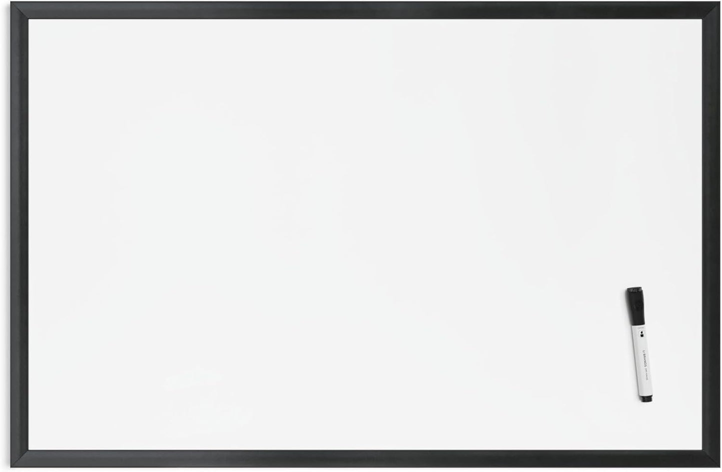 Magnetic Dry-Erase Board with Black Wood Frame for Creativity