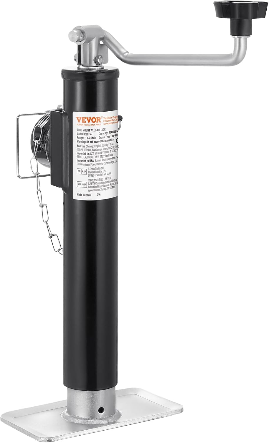 VEVOR Trailer Jack with 2000 lbs Capacity for Easy Lifting