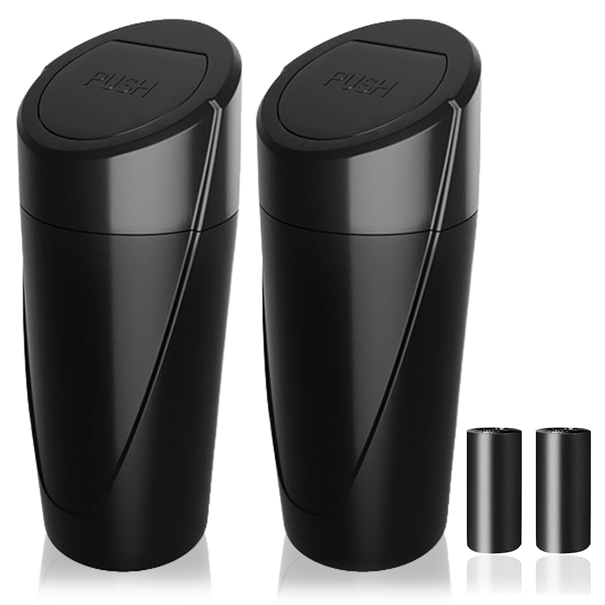 2-Pack Leakproof Car Trash Bins w/ Cup Holder - Keep Your Vehicle Clean!