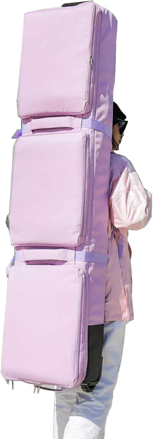 Rolling Ski Bag: Waterproof & Spacious for 2 Sets