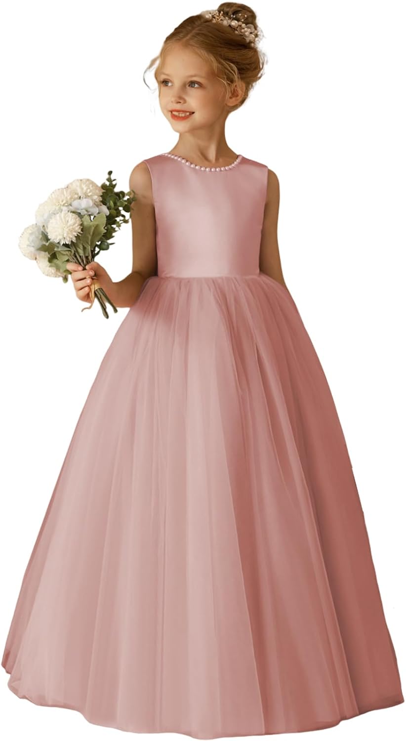 Elegant O-Neck Flower Girl Dress for Weddings and Events