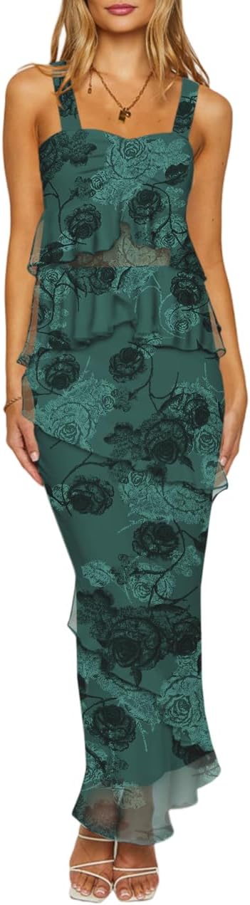 Lrady Women's Two Piece Skirt Sets for Beach and Formal Events