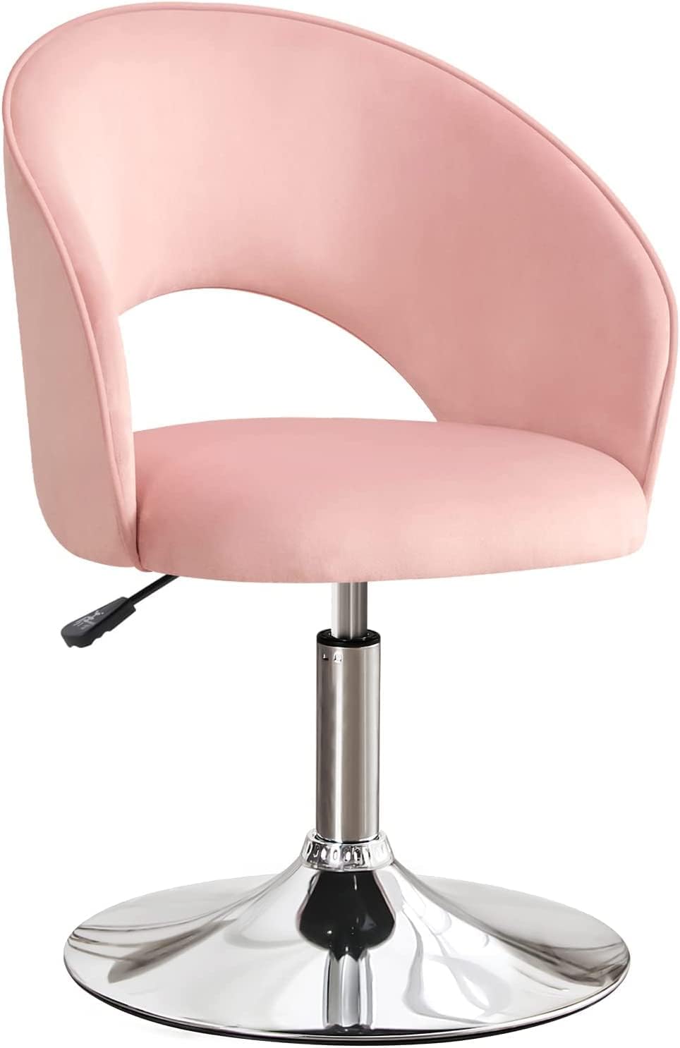 Pink Velvet Vanity Chair 360 Swivel Glamour