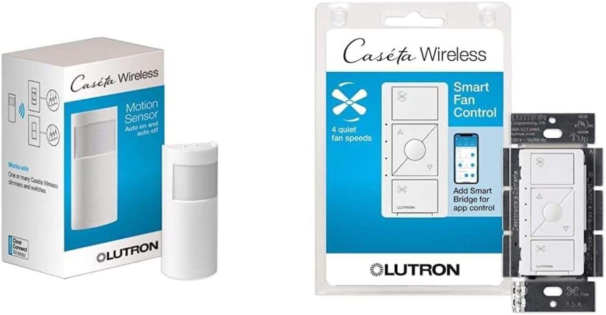 Lutron Caseta Motion Sensor with Smart Fan Control for Home