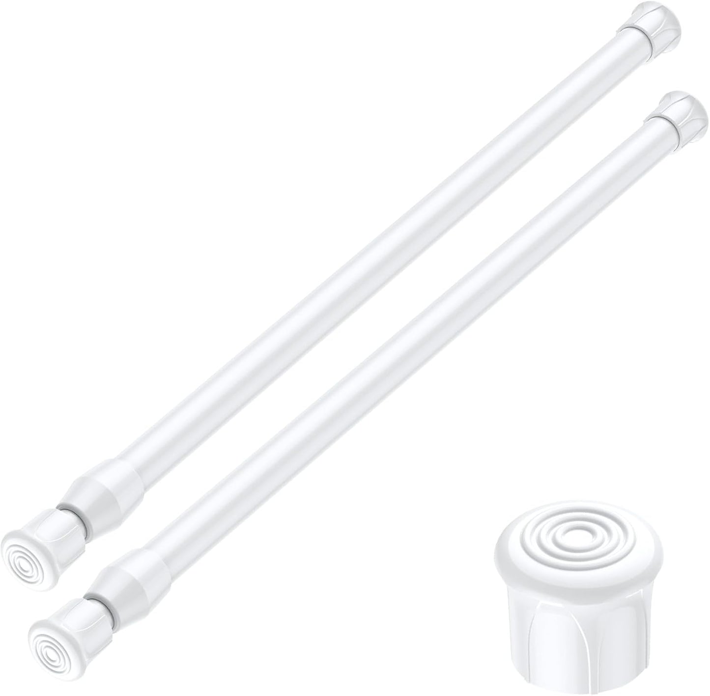 AIZESI Adjustable No-Drill Curtain Rod Set