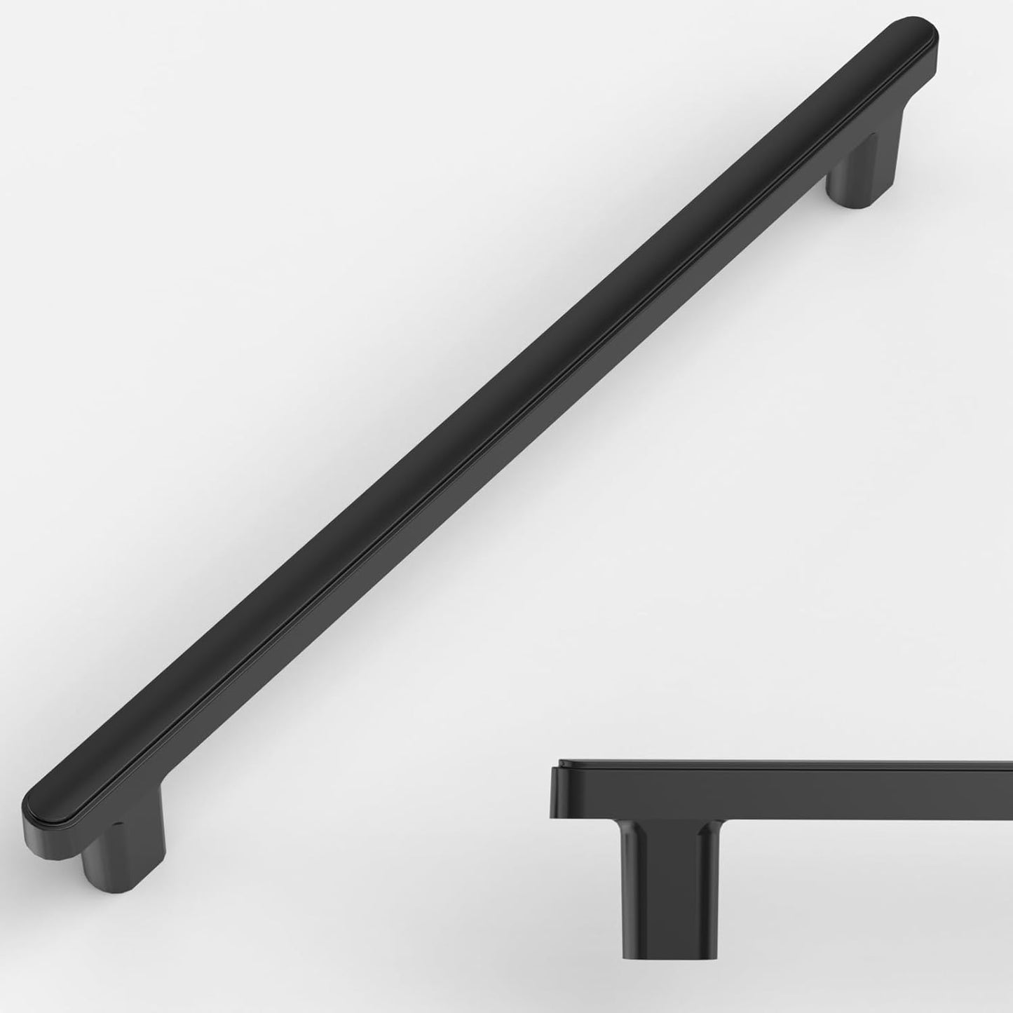 Matte Black Cabinet Pulls 7.5 Inch for Kitchen and Bathroom