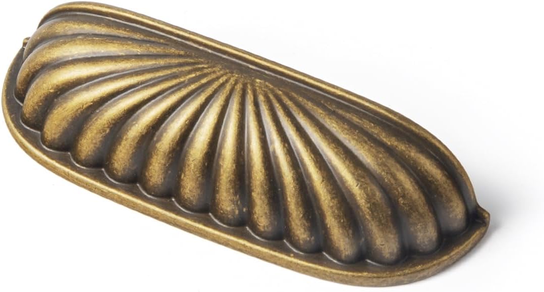 Antique Brass Cabinet Pulls by Goo-Ki - Elegant 6 Pack for Furniture