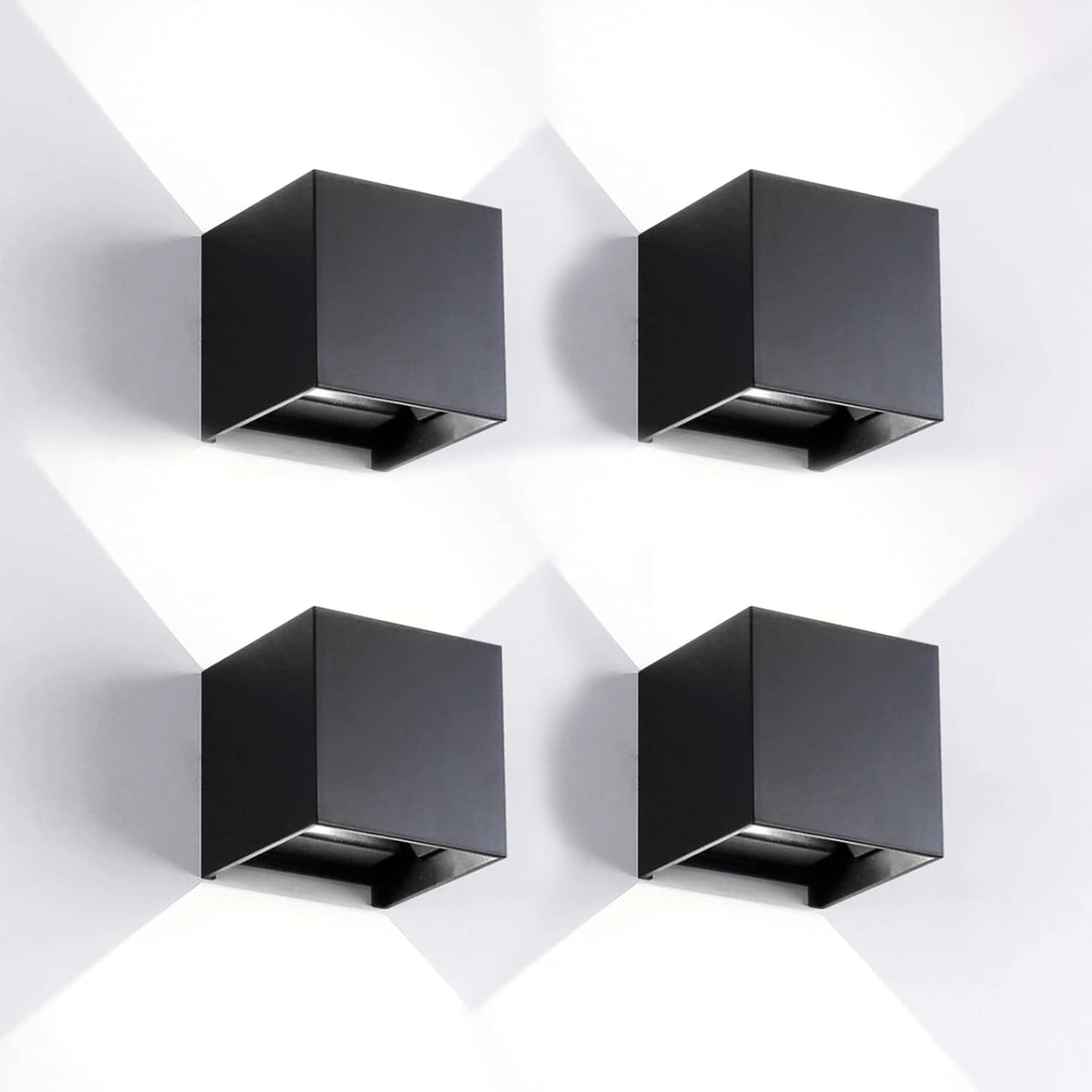 4 Pack LED Outdoor Sconces Wall Lights for Modern Spaces