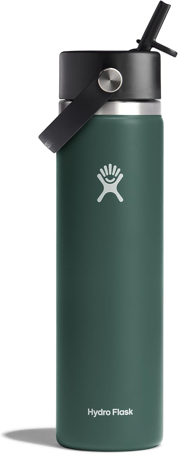 Hydro Flask 24 Oz Wide Mouth Water Bottle with Flex Straw Cap