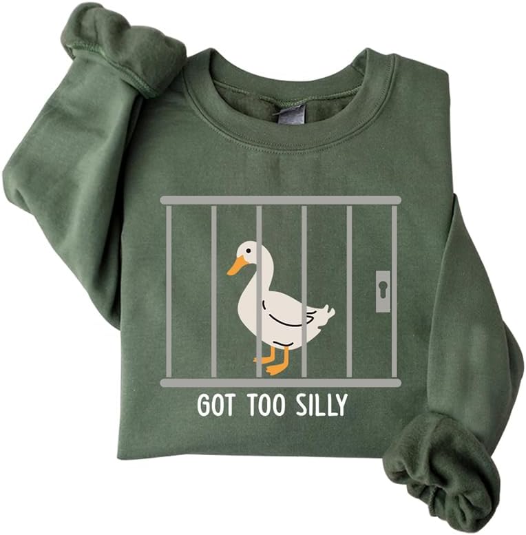 Goose Sweatshirt: Silly Meme Crewneck - IZI POD