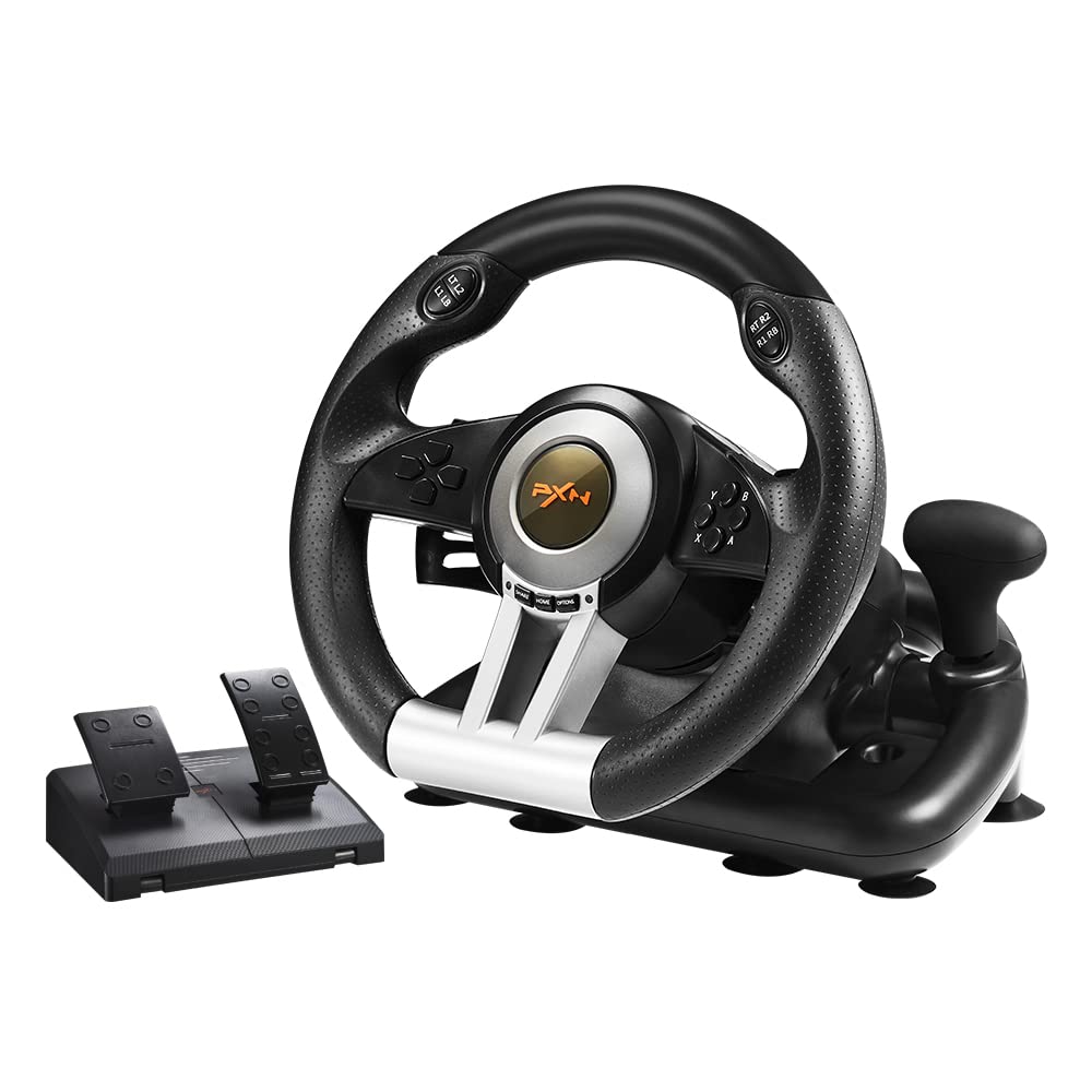 PXN V3II Racing Wheel with Pedals for Ultimate Gaming Experience