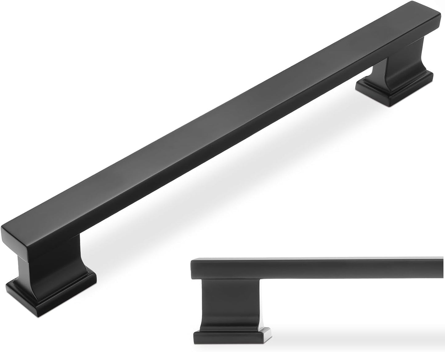 Matte Black Cabinet Handles - 10 Pack 6-1/4Inch Pulls