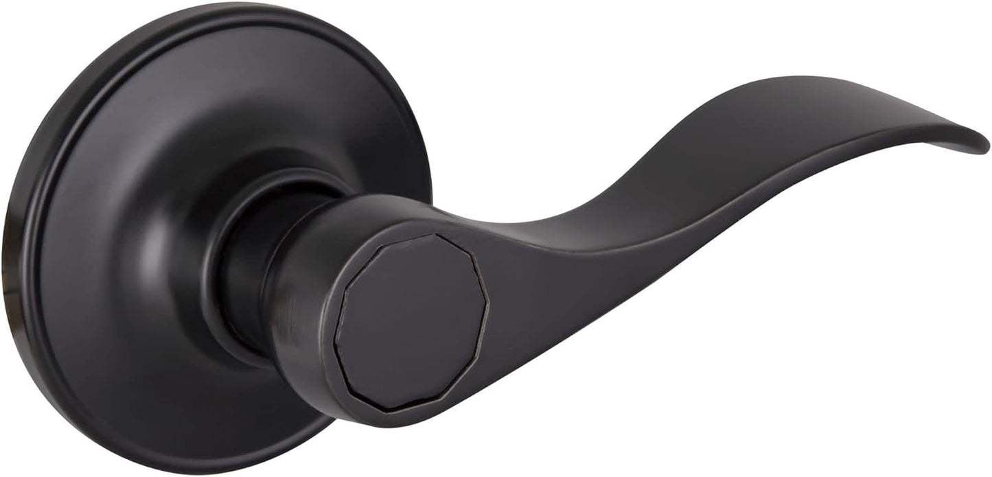 Design House Springdale Passage Door Lever in Matte Black Finish