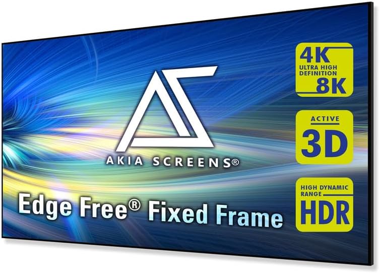 Akia Screens 125 inch Edge Free Fixed Frame Projector Screen Review