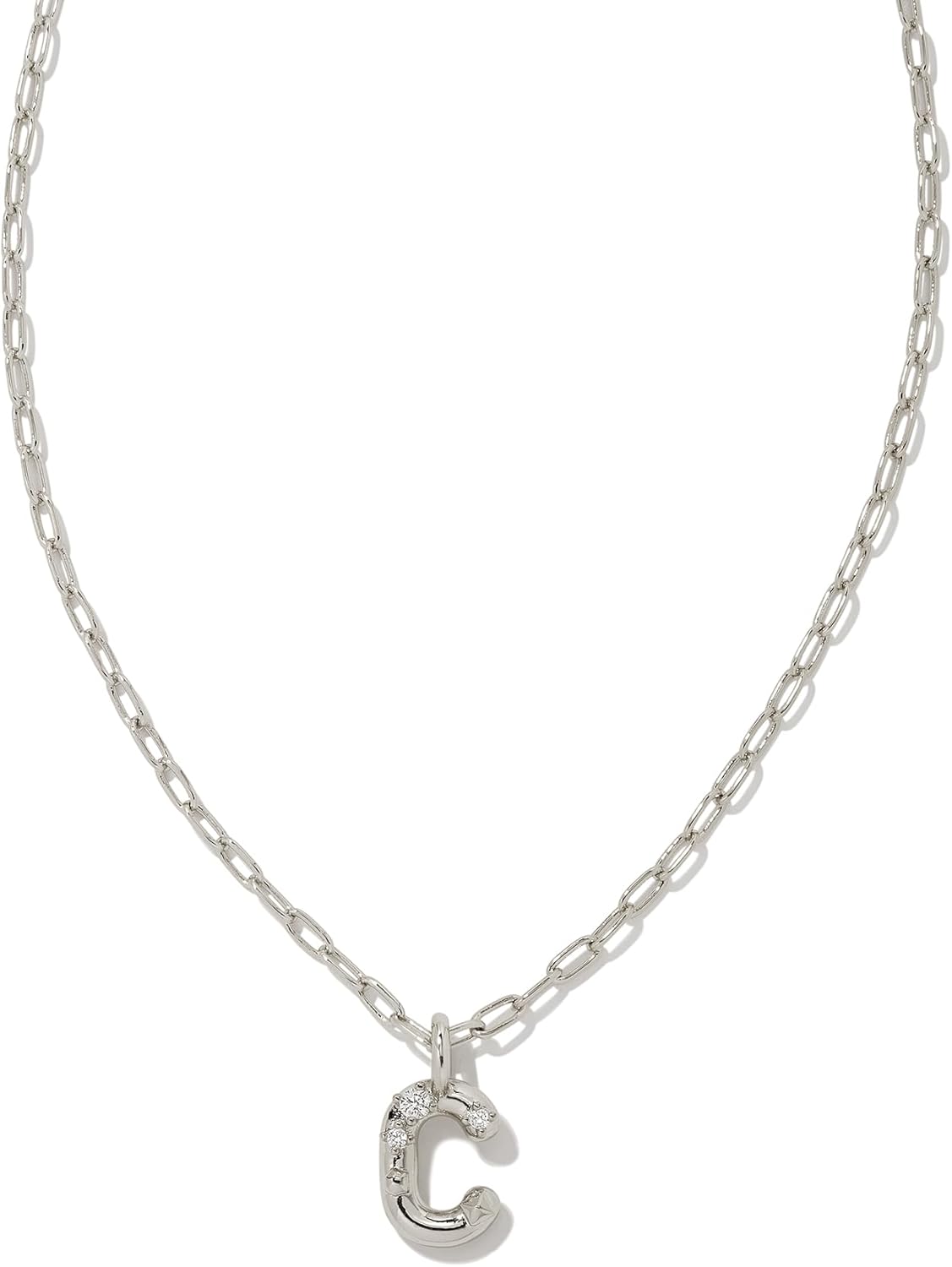 Kendra Scott Crystal Letter Short Pendant Necklace for Women