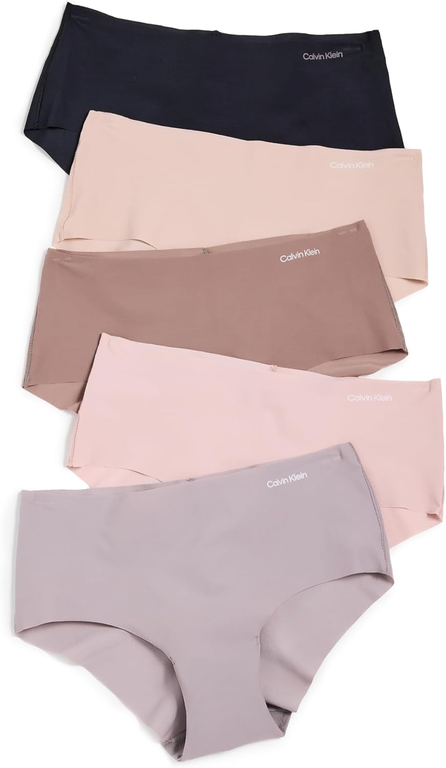 Calvin Klein Women's Invisibles Seamless Hipster Panties 5-Pack