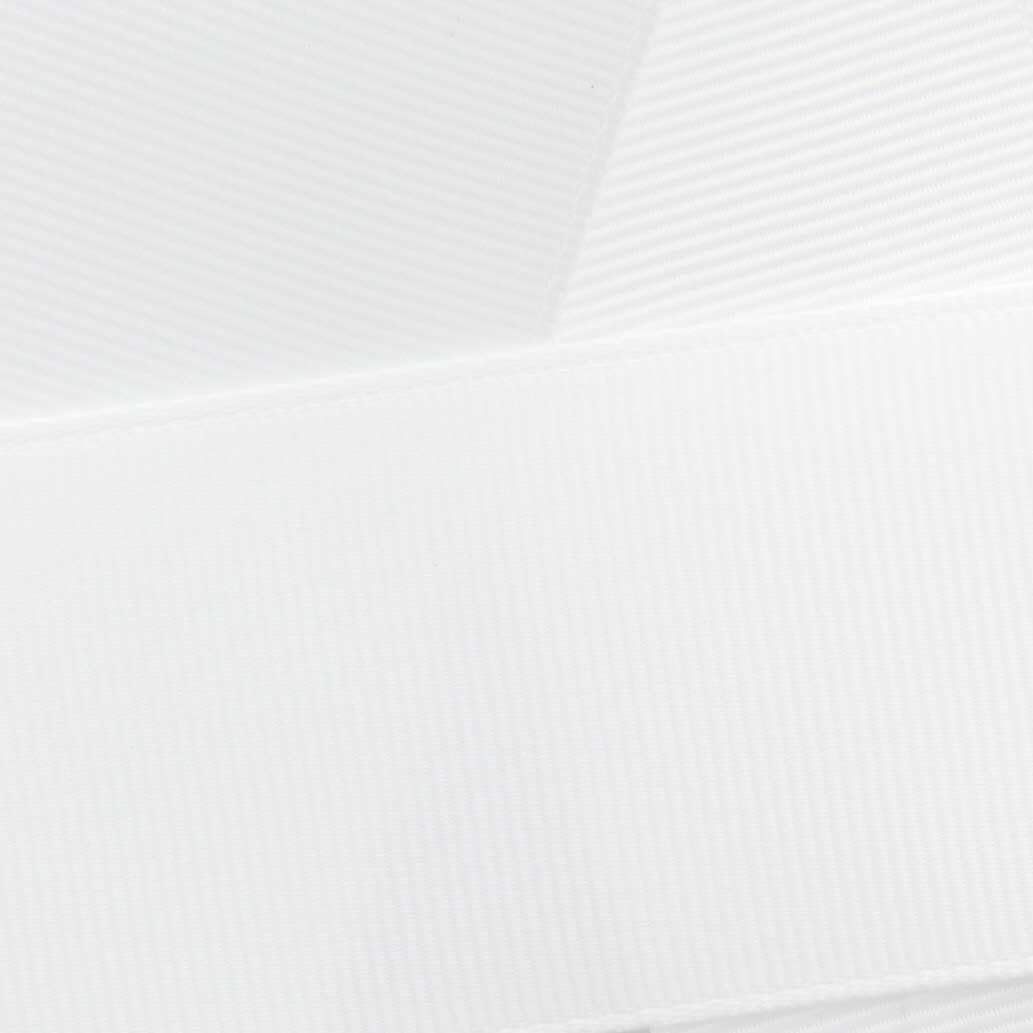 3 in White Grosgrain Ribbon Solid 100 Yard Reel for Crafting