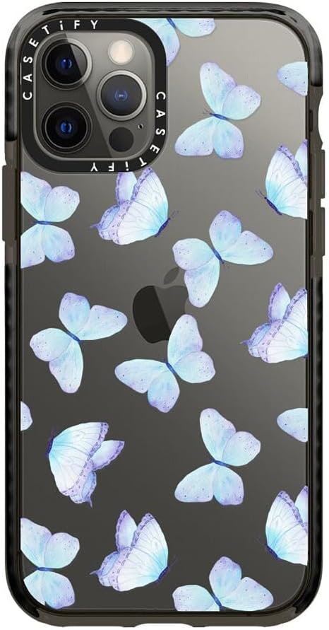 CASETiFY Impact Case for iPhone 12 Pro - Lilac Aqua Blue Design