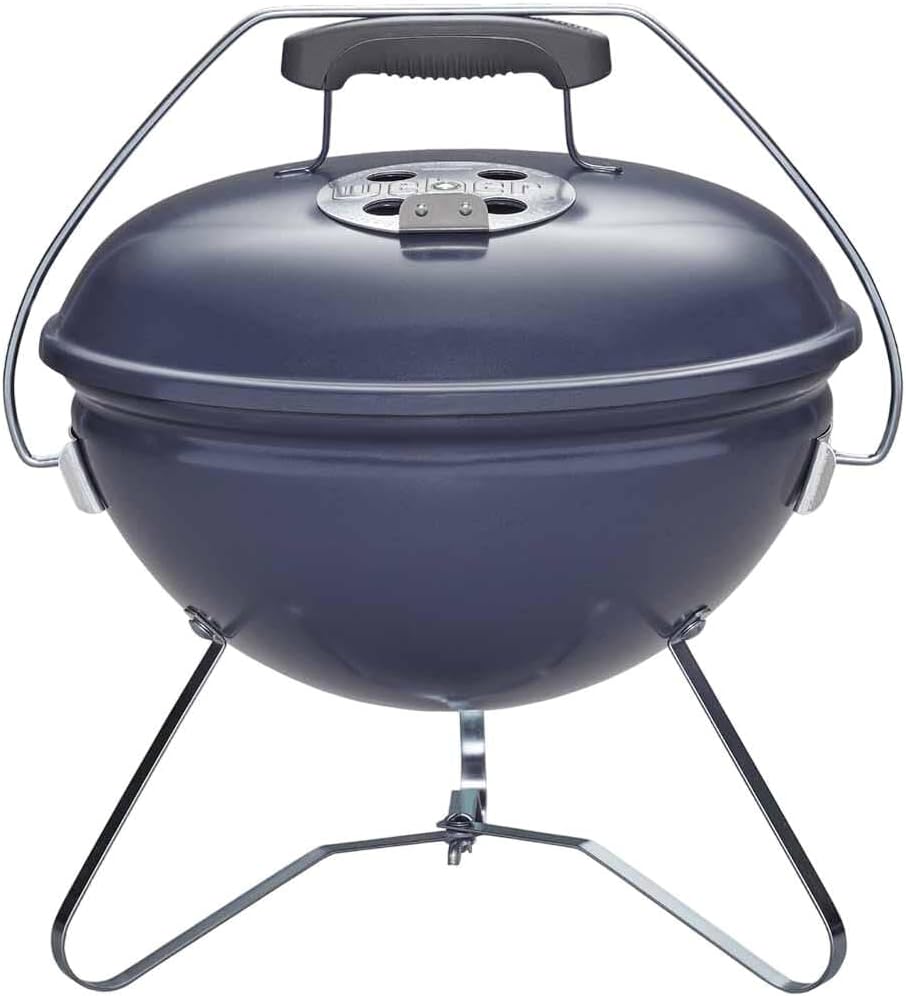 Weber Smokey Joe Premium 14-Inch Slate Blue Portable Grill