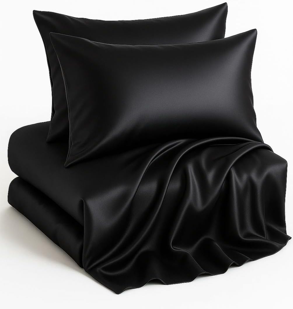 Casa Platino King Satin Sheets Set - Soft & Smooth Luxury