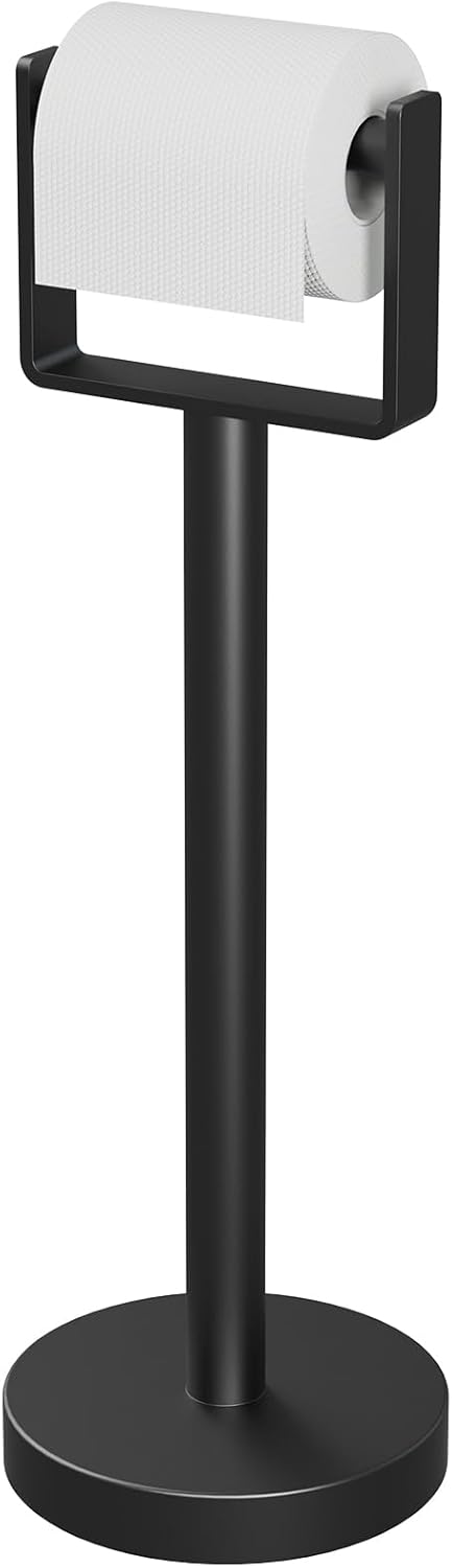 YUMORE Free Standing Toilet Paper Holder with Weighted Base
