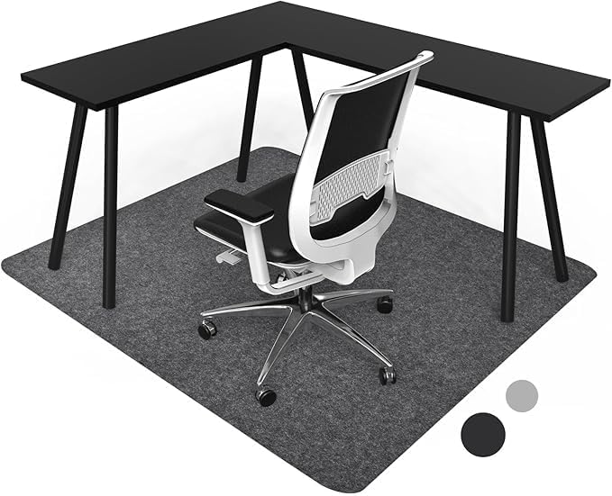 Placoot Desk Chair Mat for Hardwood Floor & Tile 55x63 in Office