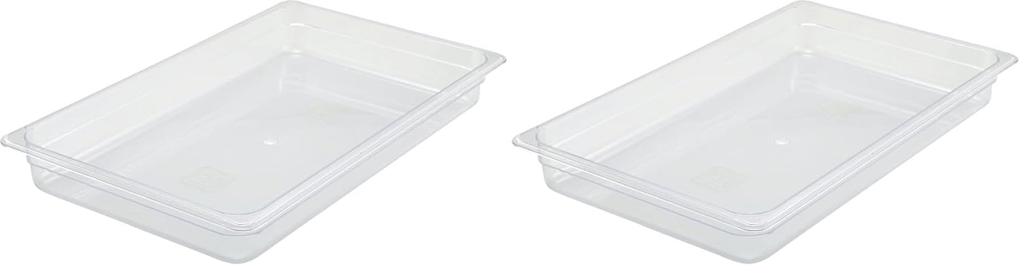 Winco 2-1/2-Inch Full Size Food Pan Pack of 2 for Storage