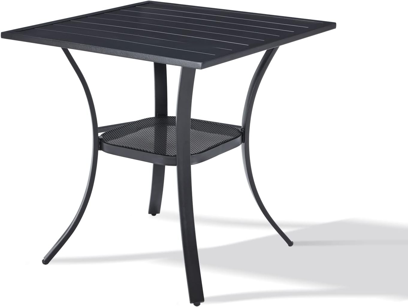 VICLLAX Small Square Outdoor Patio Table for Garden Use