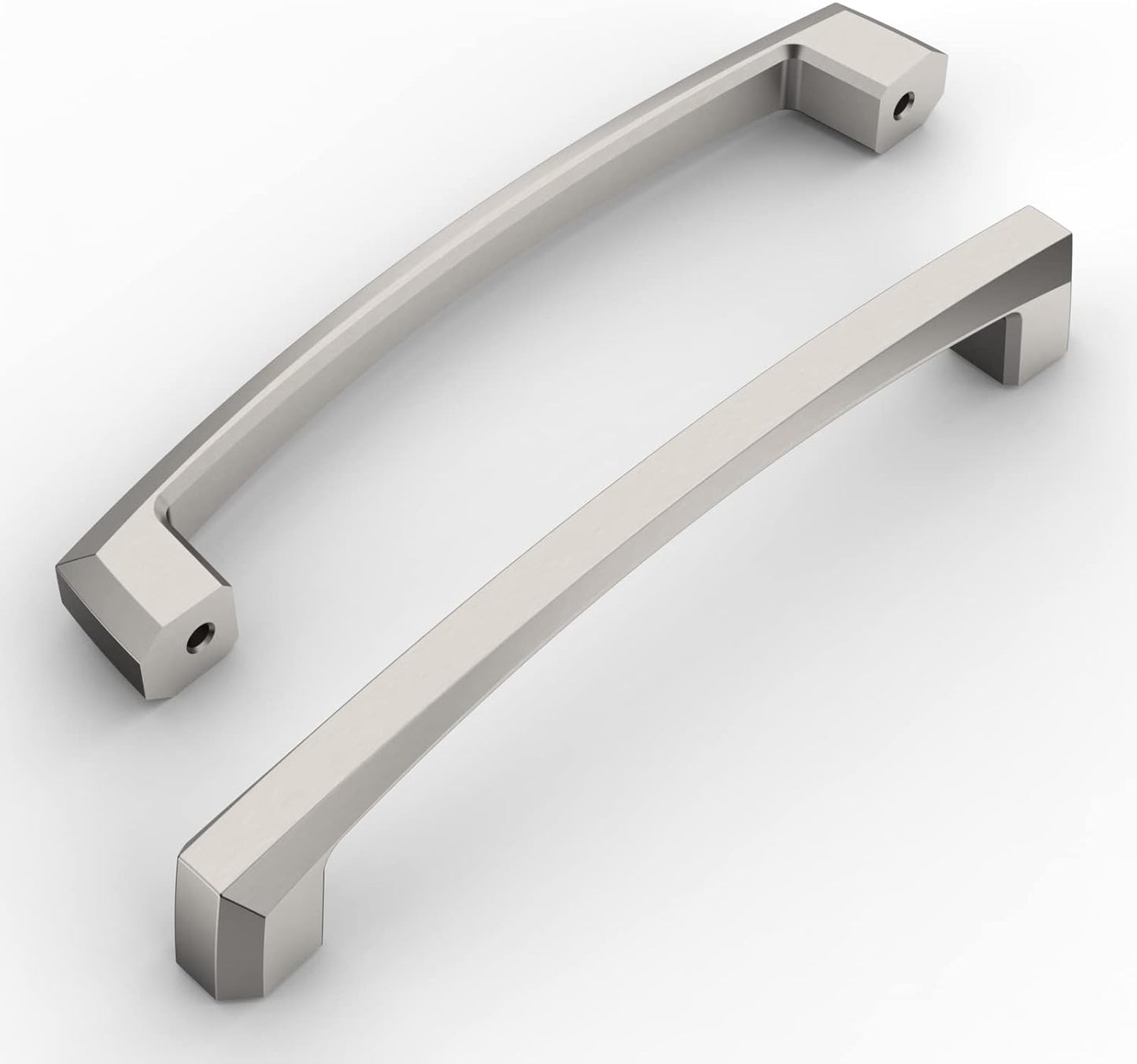 Amerdeco 10 Pack Brushed Satin Nickel Cabinet Pulls for Kitchen