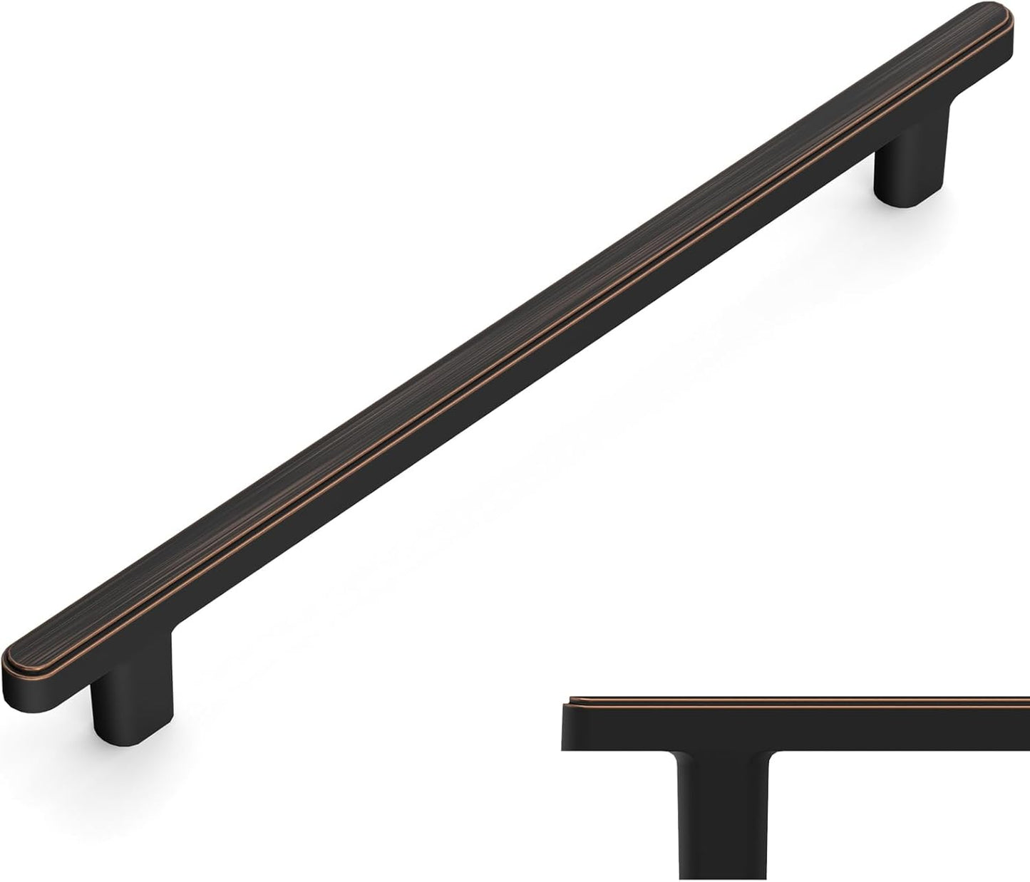 10 Pack Oil Rubbed Bronze Cabinet Pulls for Kitchen and Bathroom