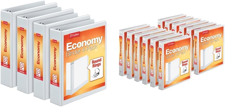 Cardinal 1.5 Inch and 1 Inch 3 Ring Binders Bundle for Organizing