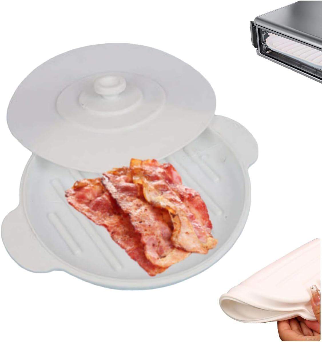 Easy-Clean Silicone Microwave Bacon Cooker